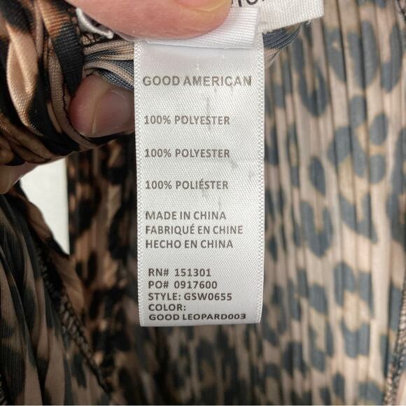Good American Leopard Print Always Fits Plisse Knotted Romper Sz.5-8(2x-5X) NWT - Picture 14 of 16